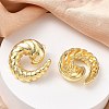 Twisted Brass Stud Earrings for Women KK-CBAD851-22G-3
