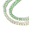 Transparent Gradient Color Glass Beads Strands GLAA-H021-01B-13-3