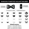 20Pcs 20 Styles Baking Paint Alloy Beads FIND-CJ0003-34-8