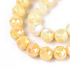 Anti-Tarnish Electroplate Glass Beads Strands GLAA-N010-10mm-01-3