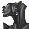 Glass & Shell Pearl & 304 Stainless Steel Dangle Earrings EJEW-JE07363-3