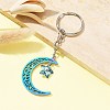 Stainless Steel Hollow Moon Keychains KEYC-JKC00584-03-2