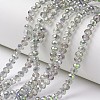 Electroplate Transparent Glass Beads Strands EGLA-A034-T2mm-S01-1