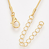 Brass Round Snake Chain Necklace Making X-MAK-T006-11A-G-2