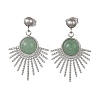 Natural Gemstone Stud Dangle Earrings EJEW-JE07269-02-3