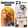 6 Pairs 3 Styles PET Plastic & Paillette Clothing Patches DIY-PH0036-45-5