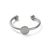Non-Tarnish Adjustable 304 Stainless Steel Finger Rings Components X-STAS-K278-04A-P-2