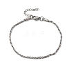 304 Stainless Steel Rope Chain Bracelets for Women BJEW-P395-01P-4