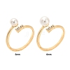 Brass Micro Pave Clear Cubic Zirconia Peg Bails Cuff Finger Ring Settings X-KK-T056-117G-NF-6
