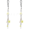 Glass & Acrylic Mobile Straps HJEW-SW00079-01-1