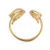 304 Stainless Steel Hollow Butterfly Wing Open Cuff Rings for Women RJEW-M024-02G-3