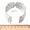 40MM 304 Stainless Steel Leaf Wide Cuff Bangles for Women SA-CBAB767-31P-5
