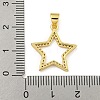 Star Rack Plating Brass Micro Pave Clear Cubic Zirconia Pendants KK-Z053-07G-3