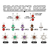 40Pcs 10 Styles Natural Gemstone Pendants G-TA0001-88-3