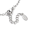 201 Stainless Steel Heart & Rectangle with Word Love Link Bracelets BJEW-B090-02A-4