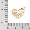 Brass Pave Clear Cubic Zirconia Pendants KK-Z061-07G-3