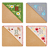 4Pcs 4 Style Felt Embroidery Bookmarks FIND-HY0003-46R-1