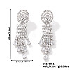 French Romantic Tassel Brass Stud Earrings XJ0314-3-1