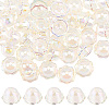 60Pcs UV Plating Acrylic Bead Caps PACR-SC0001-07-1