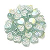 UV Plating Rainbow Iridescent Acrylic Enamel Beads OACR-G012-10D-3