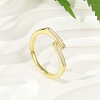 Brass Micro Pave Cubic Zirconia Cuff Rings RJEW-S400-12G-1