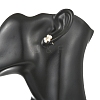 Brass & Natural Cultured Freshwater Pearl Stud Earrings EJEW-JE07492-2
