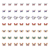 SUPERFINDINGS 42pcs 7 styles Alloy Enamel Connector Charms FIND-FH0007-66-1