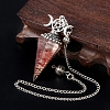 Natural Strawberry Quartz Chip & Resin Orgonite Dowsing Pendulum Big Pendants PW-WG36861-12-1