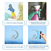 Waterproof PVC Colored Laser Stained Window Film Adhesive Stickers DIY-WH0256-023-3