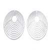 Non-Tarnish 201 Stainless Steel Filigree Pendants X-STAS-R102-36P-1