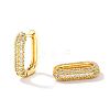 Elegant Retro Brass Pave Clear Cubic Zirconia Hoop Earrings XW2787-1-1