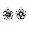 Alloy Black Enamel Pendants FIND-C095-09P-1