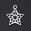 201 Stainless Steel Laser Cut Charms STAS-S105-T897-1-1