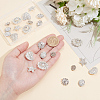 WADORN 24Pcs 6 Style 1-Hole Alloy & Brass Rhinestone Shank Buttons FIND-WR0011-04-3