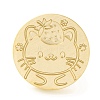 Golden Tone Round Wax Seal Brass Stamp Heads AJEW-Z034-01G-12-2