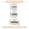 120pcs 3 styles Tibetan Style Alloy Flower/Rectangle Chandelier Component Links FIND-GO0003-62-2