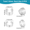 10Pcs 2 Size Stainless Steel Open Cuff Finger Ring Components STAS-UN0038-76-4