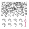 120Pcs Brass Folding Crimp Ends KK-PH0014-10P-6