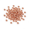 Mega Pet 100Pcs Brass Flat Round Spacer Beads KK-MP0001-01-2