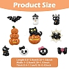 20Pcs 10 Styles Halloween Opaque Resin Cabochons CRES-YW0002-58-3