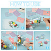 100Pcs Folding Flower Printed Paper Display Header Cards CDIS-TA0001-46A-5
