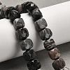 Natural Black Netstone Beads Strands G-H078-C32-01-2