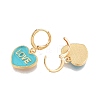 Heart with Word Love Enamel Dangle Leverback Earrings EJEW-N012-108F-3