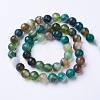 Natural Striped Agate/Banded Agate Beads Strands G-G753-8mm-3