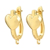 Brass Hoop Earring Findings KK-K340-40G-1