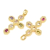 Brass Micro Pave Cubic Zirconia Pendants X-KK-H262-08G-2