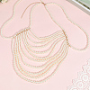 Plastic Imitation Pearl Round Beaded Shoulder Chains AJEW-WH20006-210-7