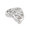 Brass Pave Clear Cubic Zirconia Pendants KK-Z061-07P-2