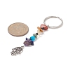 Natural Gemstone Chips Keychains KEYC-JKC00474-04-2