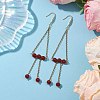 Natural Carnelian Dangle Earring EJEW-JE05968-2